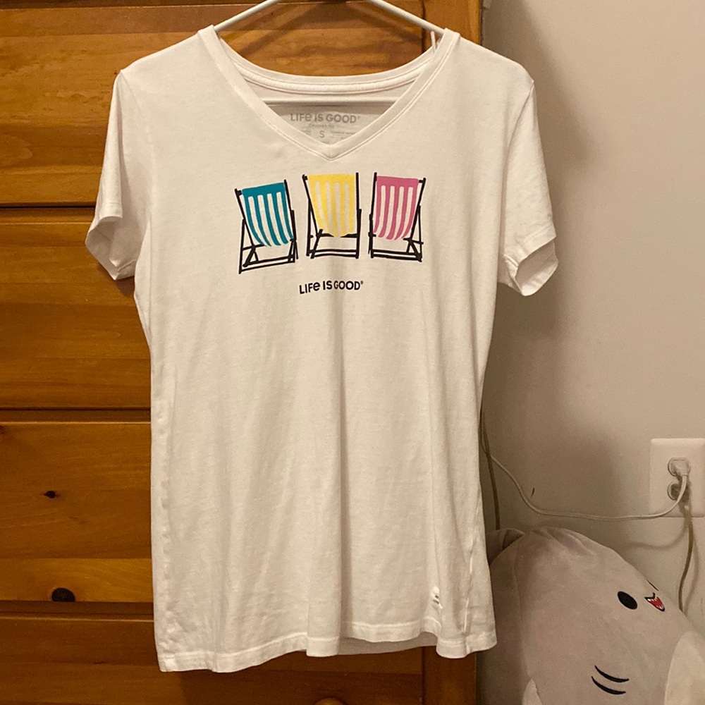 Life is good v-neck t-shirt